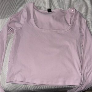 Light Pink Long Sleeve Women's Top